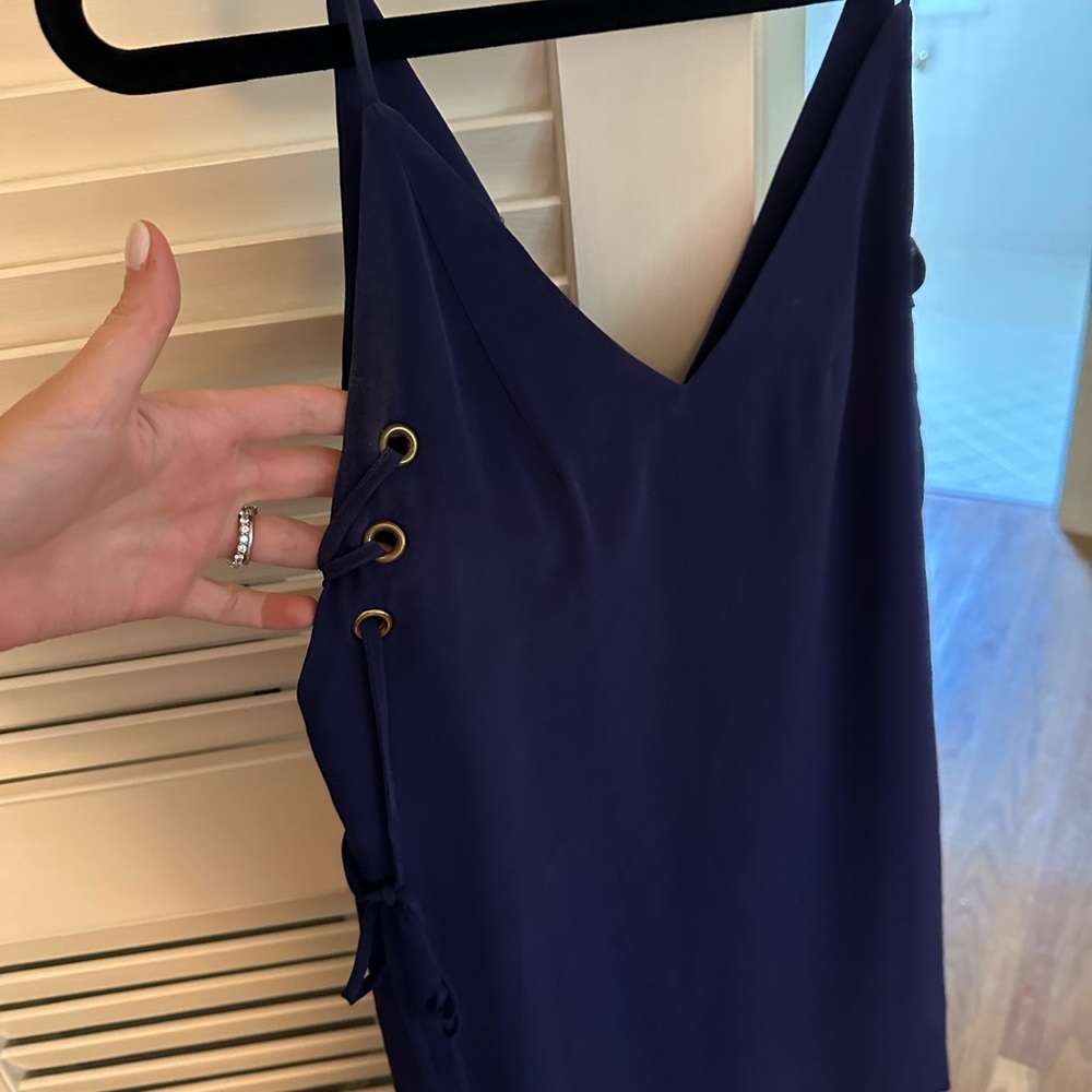 Silk navy Amanda Uprichard dress